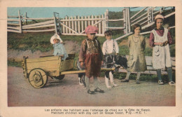 1921/ Les Enfants Des Habitant Avec L'attelage De Chien Sur La Cote De Gaspe - Gaspé