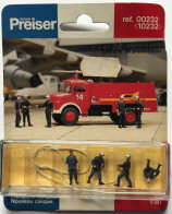 PREISER 10232 Pompiers Francais Miniatures 1:87 Ref 00232 - Militaires