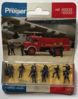 Preiser 10232 Pompiers Francais Miniatures 1:87 Ref 00232 - Militaires
