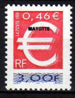 Mayotte N° 77  XX  Le Timbre Euro Sans Charnière TB - Autres & Non Classés