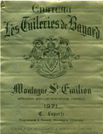(M23) Etiquette - Etiket - Château Les Tuileries De Bayard - Montagne Saint-Emilion 1971 - Andere & Zonder Classificatie