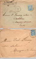 FRANCE / 2 ENVELOPPES AVEC TYPE SAGE N° 90 - 1877-1920: Semi Modern Period