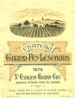 (M23) Etiquette - Etiket - Château Grand-Pey-Lescours - Saint-Emilion 1979 - Altri & Non Classificati