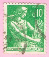 France, N° 1231 Obl. - Type Moissonneuse - 1957-1959 Mäherin