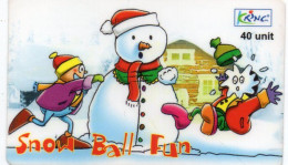 INDONESIA - PREPAID - KRING - CARTOON - CHRISTMAS - SNOW MAN - Indonésie