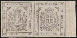 Governo Provvisorio 20 C. Lilla Gr. Ch. Coppia Sass 16 Bdf MNH** Ben Marginata Rara Lusso F.Em.D - Modena