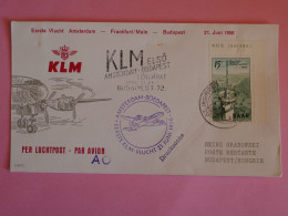 BT7 SAAR   BELLE  LETTRE  1956 PAR AVION  1ER VOL BUDAPEST HONGRIE  .+ AFF. INTERESSANT++++ - Luchtpost