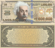 USA - FANTASY NOTE - ALBERT  EINSTEIN  WITH  GOSPEL - UNC - Other & Unclassified