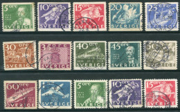 SWEDEN 1936 Tercentenary Of Post Used..  Michel 227-238 - Gebruikt