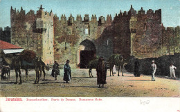 Israel -Jérusalem - Porte De Damas - Colorisé - Animé  - Carte Postale Ancienne - Israël