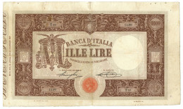 1000 LIRE BARBETTI GRANDE M MATRICE LATERALE TESTINA DECRETO 24/04/1918 MB/BB - Regno D'Italia – Autres