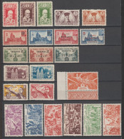 1944/1946 - INDOCHINE - YVERT N°284/300 (SAUF 289) + AERIENS 39/45 ** MNH - COTE = 50.75 EUR - Neufs