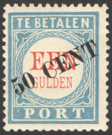 Nederland 1906 Port 28fa Ongebruikt/MH Taxe, Tax Plaatfout Punt Port. ZELDZAAM, RARE! - Postage Due