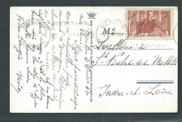 France - Yvert N° 318 AFFRANCHISSANT UNE CPA DE MENTON 03/02/1937 Ga 20015 - Covers & Documents