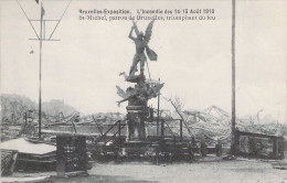 BELGIQUE - BRUXELLES - EXPOSITION UNIVERSELLE - St Michel Triomphant Des Flammes 14 08 1910 - Carte Postale Ancienne - Weltausstellungen