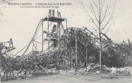 BELGIQUE - BRUXELLES - EXPOSITION UNIVERSELLE - Incendie - Les Ruines De La Section Belge - Carte Postale Ancienne - Exposiciones Universales