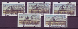 Berlin ATM 2 Versandstellensatz VS2 5 Werte Mit Ersttagsstempel 4.5.1987 - Rolstempels