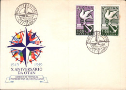 PORTUGAL FDC 1960 10 ANS DE L'OTAN - FDC