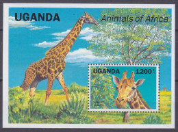 1991 Uganda 964/B148 Fauna - Giraffe 13,00 € - Girafes