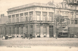 Belgique - Liège - La Banque Nationale - Attelage - Carte Postale Ancienne - Lüttich