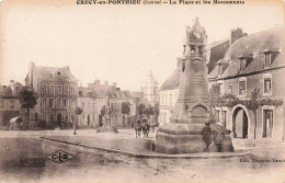 80 - CRECY EN PONTHIEU - S17513 - La Place Et Les Monuments - L23 - Crecy En Ponthieu