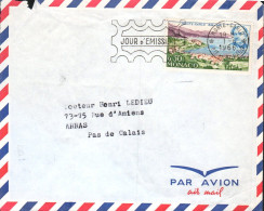 MONACO LETTRE FDC POUR LA FRANCE 1966 - Briefe U. Dokumente