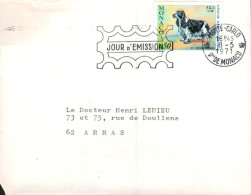 MONACO SEUL SUR LETTRE FDC POUR LA FRANCE 1971 - Brieven En Documenten