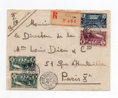 !!! CONGO, LETTRE RECO DE PORT ROUSSET DE 1935 POUR PARIS - Storia Postale