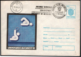 ROMANIA BUCHAREST 1981 - UNIVERSITY GAMES 1981 - STATIONARY: WATER POLO - G - Water-Polo