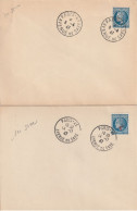 Cérès De Mazelin: N°678et 791(Y&T) Sur 2 Enveloppes 1er Jour 8/4/47 Et 14/11/47. Rare - 1945-47 Cérès De Mazelin