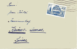 FRANCE / ENVELOPPE AFFRANCHIE AVEC N°400 1F75  SEUL SUR LETTRE - 1921-1960: Période Moderne