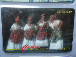 ST, LUCIA USED CARDS WOMENS COSTUMES - Autres - Océanie