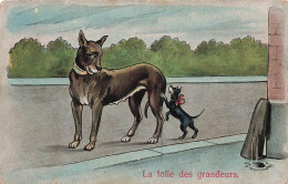 Chien - Humour - La Folie Des Grandeurs - Carte Postale Ancienne - Chiens