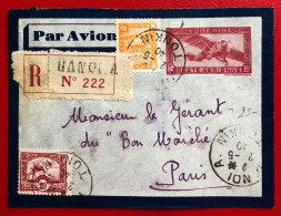 Indochine, Entier-Avion R. + Complément TAD HANOI A, Tonkin 2.5.1940 Pour La France - (A071) - Briefe U. Dokumente