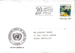 NATIONS UNIES  LETTRE POUR LA FRANCE 1989 - Cartas & Documentos