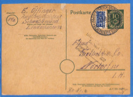 Allemagne Republique Federale 1952 Entier De Schwabisch Gmund (G18821) - Storia Postale