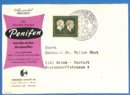 Allemagne Republique Federale 1954 Carte Postale De Frankfurt (G18825) - Briefe U. Dokumente