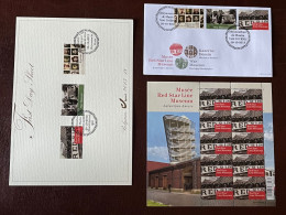 RED STAR LINE Museum 2013 FDC Stamps , Complete Set Of First Day Sheet + Enveloppe + Souvenir Sheet Of Stamps - 2011-2014