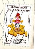 France YT. N°2204a 7 De La Corse Manquant (Variété) Obl. à Sartène 1982 Sur Cp La Corse Oasis De Beauté - Used Stamps