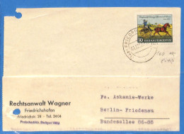 Allemagne Republique Federale 1952 Carte Postale De Friedrichshafen (G18826) - Briefe U. Dokumente