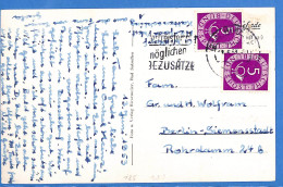Allemagne Republique Federale 1953 Carte Postale De Bad Salzuflen (G18827) - Brieven En Documenten