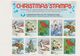 Canada  Volledig Vel Kerstvignetten Ten Voordele Van De Natuur 2 Scans - Other & Unclassified