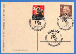 Allemagne Republique Federale 1953 Carte Postale De Munchen (G18835) - Briefe U. Dokumente