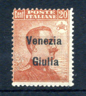 1918-19 VENEZIA GIULIA N.23 * 20 Centesimi, Francobolli D'Italia Sovrastampati - Venezia Giuliana