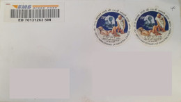 INDIA 2018 REGISTERED SPEED POST COVER Franked With MAHATMA GANDHI - ROUND ODD SHAPED STAMPS As Per Scan - Lettres & Documents