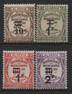 Algérie - 1926/32  - Timbres Taxe Surch -  N° 21 à 24 - Neuf* - MLH - Timbres-taxe
