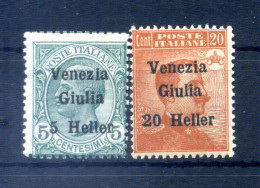 1919 VENEZIA GIULIA N.30/31 *, Francobolli D'Italia Sovrastampati - Vénétie Julienne