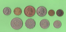 Libia Set 10 Coins King Idris I° Milliemes + Piastres Libya  Libye - Libya