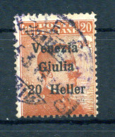 1919 VENEZIA GIULIA N.31 USATO, Francobolli D'Austria Sovrastampati - Venezia Giulia
