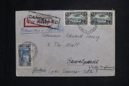 LIBAN - Enveloppe De Tripoli Pour Les Indes Anglaises En 1932 Par Avion (Damas - Delhi), Affr. Recto / Verso - L 143784 - Storia Postale